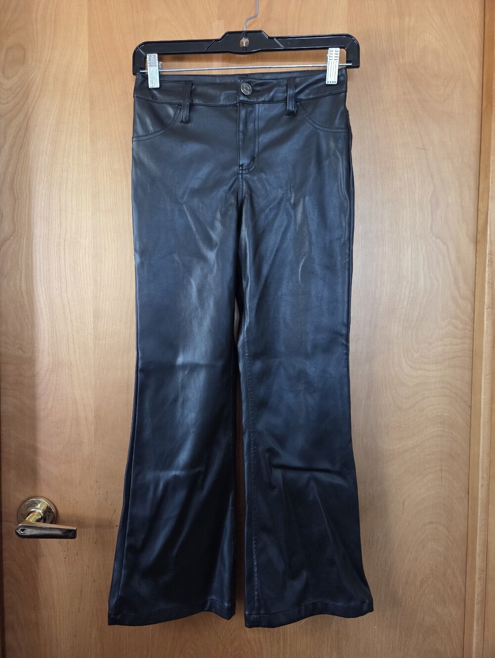 Girls Justice Flared Faux Leather Pants Sz 10